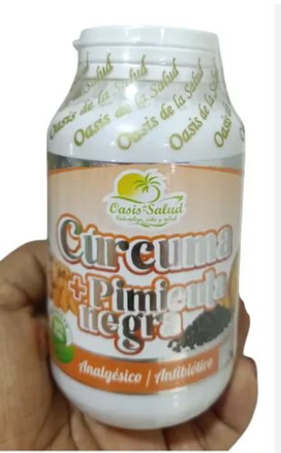 Curcuma con Pimienta Negra Oasis y Salud 100 Capsulas